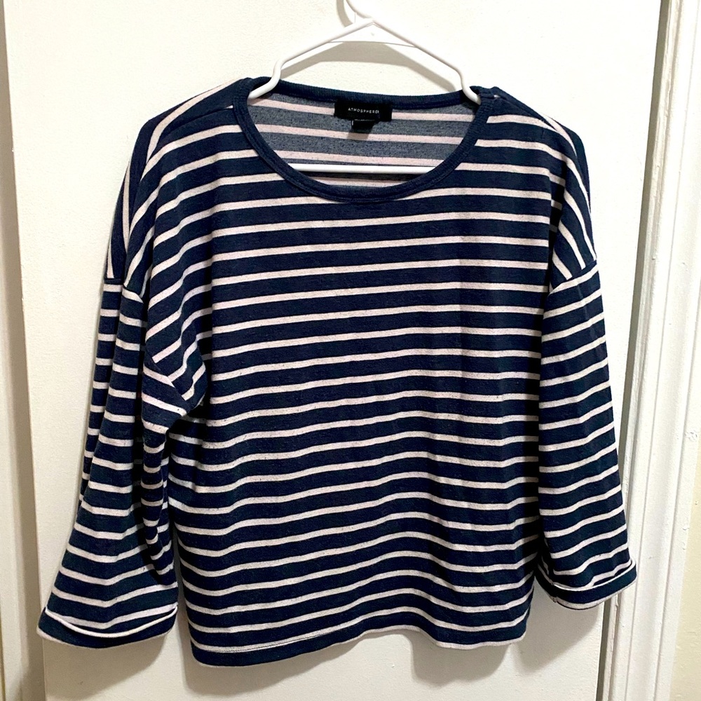 Woman’s blue stripped shirt size 10